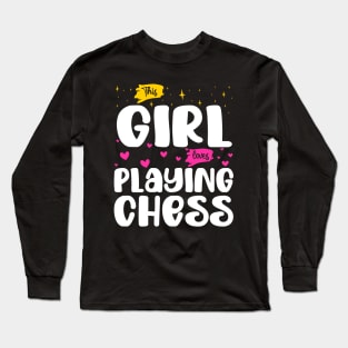 This Girl Loves Playing Chess - Chess Enthusiast Long Sleeve T-Shirt